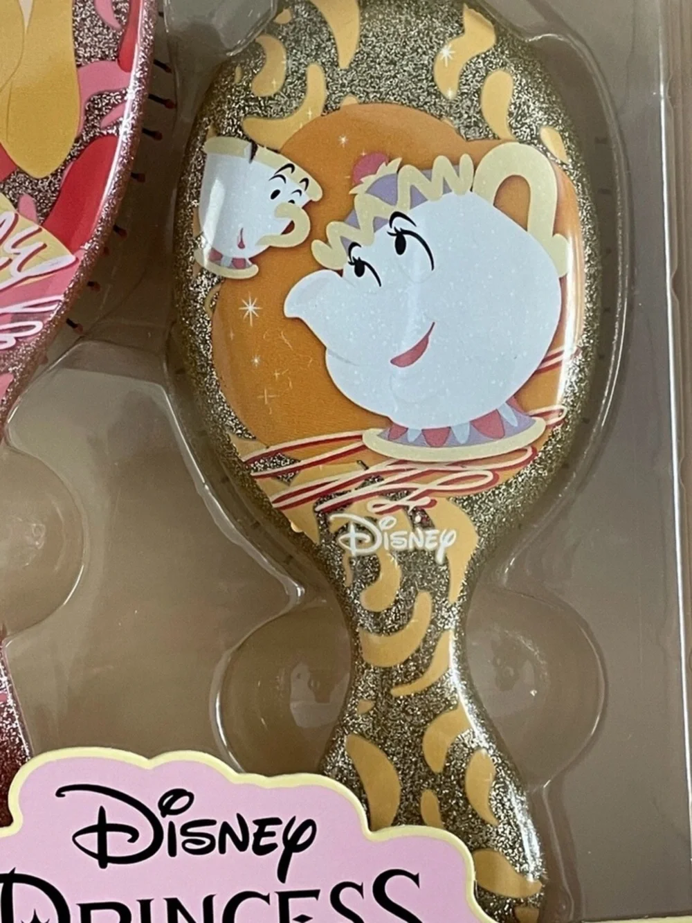 Disney Princess Belle Wet Brush Detangler & Mini Detangler Hair Brush Set NWT